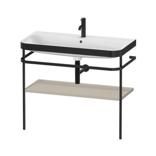 Мебельный комплект с раковиной с 1 отверстием и консолью, 97,5х49 см, Duravit Happy D.2 Plus, серо-коричневый (HP4738O6060) Duravit Мебельные комплекты