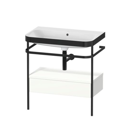 Мебельный комплект с раковиной без отверстия и консолью, 77,5х49 см, Duravit Happy D.2 Plus, белый матовый (HP4742N3636) Duravit Мебельные комплекты