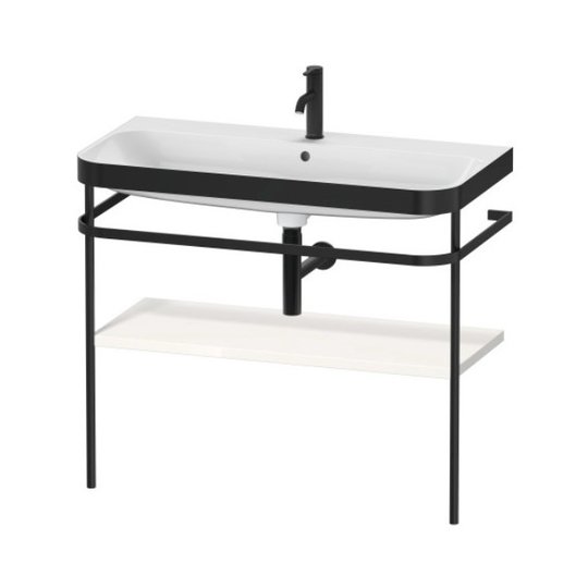 Мебельный комплект с раковиной с 1 отверстием и консолью, 97,5х49 см, Duravit Happy D.2 Plus, белый (HP4738O2222) Duravit Мебельные комплекты