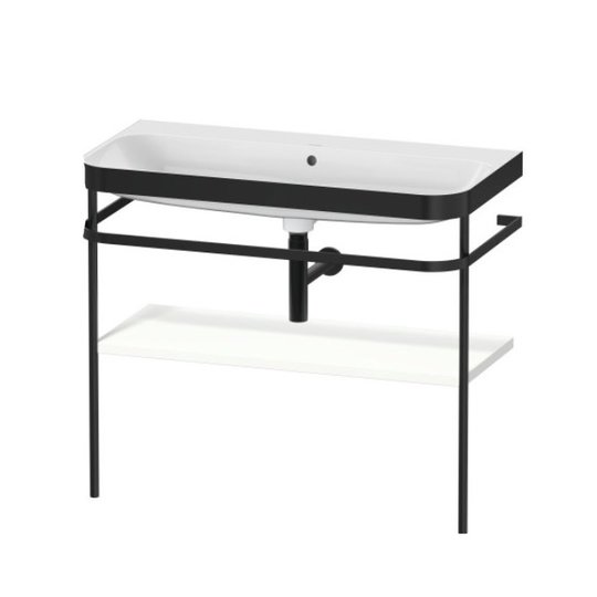 Мебельный комплект с раковиной без отверстия и консолью, 97,5х49 см, Duravit Happy D.2 Plus, белый супер матовый (HP4738N8484) Duravit Мебельные комплекты