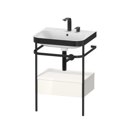 Меблевий комплект з раковиною на 2 отвори і консоллю, 57, 5х49 см, Duravit Happy D. 2 Plus, білий (HP4740E2222) Duravit Меблеві комплекти