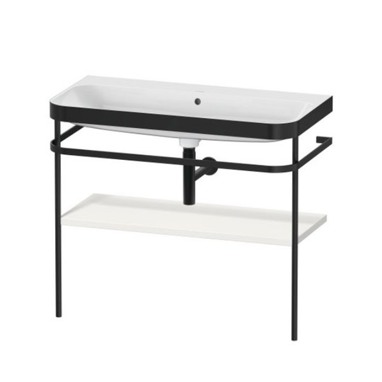Мебельный комплект с раковиной без отверстия и консолью, 97,5х49 см, Duravit Happy D.2 Plus, белый шелковисто-матовый (HP4738N3939) Duravit Мебельные комплекты