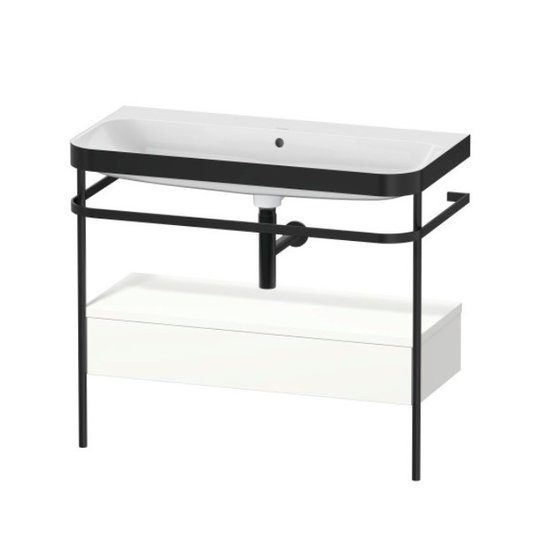 Мебельный комплект с раковиной без отверстия и консолью, 97,5х49 см, Duravit Happy D.2 Plus, белый супер матовый (HP4743N8484) Duravit Мебельные комплекты