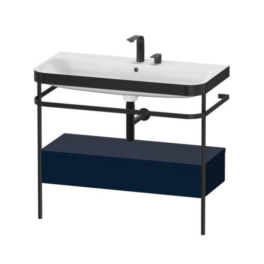 Меблевий комплект з раковиною на 2 отвори і консоллю, 97, 5х49 см, Duravit Happy D. 2 Plus, темно-синій (HP4743E9898) Duravit Меблеві комплекти