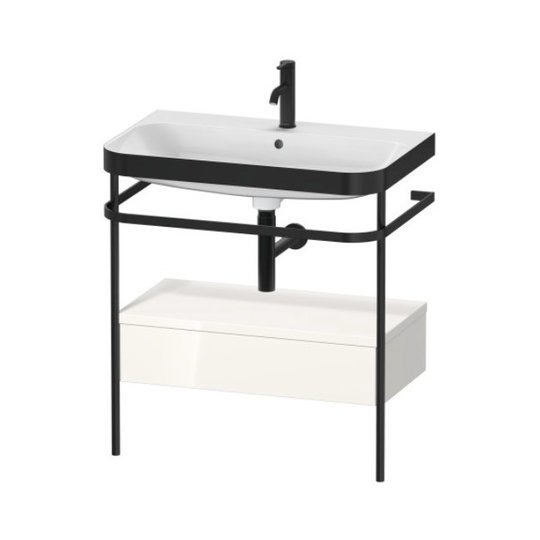 Меблевий комплект з раковиною з 1 отвором і консоллю, 77, 5х49 см, Duravit Happy D. 2 Plus, білий (HP4742O2222) Duravit Меблеві комплекти