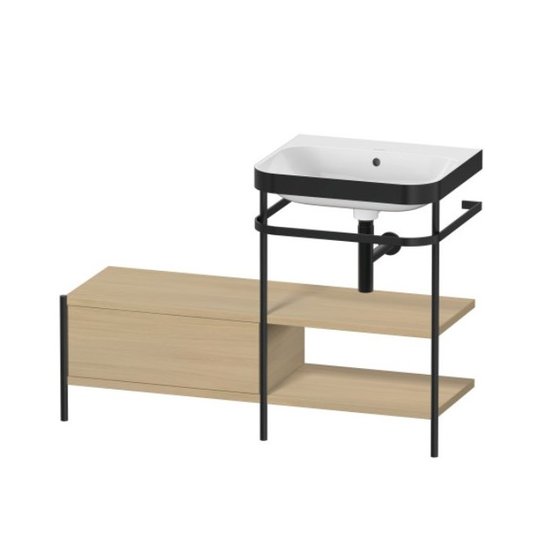 Мебельный комплект с раковиной без отверстия и консолью, 120х49 см, Duravit Happy D.2 Plus, дуб (HP4745N7171) Duravit Мебельные комплекты
