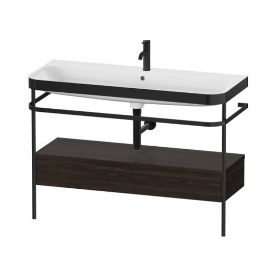 Мебельный комплект с раковиной на 1 отверстие и консолью, 117,5х49 см, Duravit Happy D.2 Plus, орех (HP4744O69690000) Duravit Мебельные комплекты