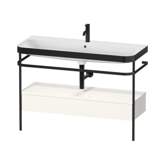 Мебельный комплект с раковиной на 1 отверстие и консолью, 117,5х49 см, Duravit Happy D.2 Plus, белый (HP4744O22220000) Duravit Мебельные комплекты