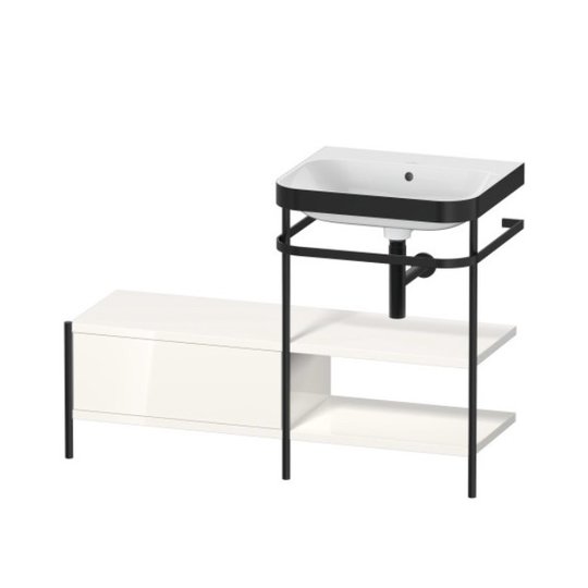 Мебельный комплект с раковиной без отверстия и консолью, 120х49 см, Duravit Happy D.2 Plus, белый (HP4745N2222) Duravit Мебельные комплекты