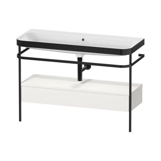 Мебельный комплект с раковиной без отверстия и консолью, 117,5х49 см, Duravit Happy D.2 Plus, белый супер матовый (HP4744N84840000) Duravit Мебельные комплекты