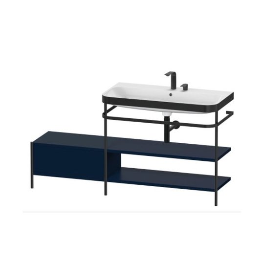 Меблевий комплект з раковиною на 2 отвори і консоллю, 160х49 см, Duravit Happy D. 2 Plus, темно-синій (HP4748E9898) Duravit Меблеві комплекти