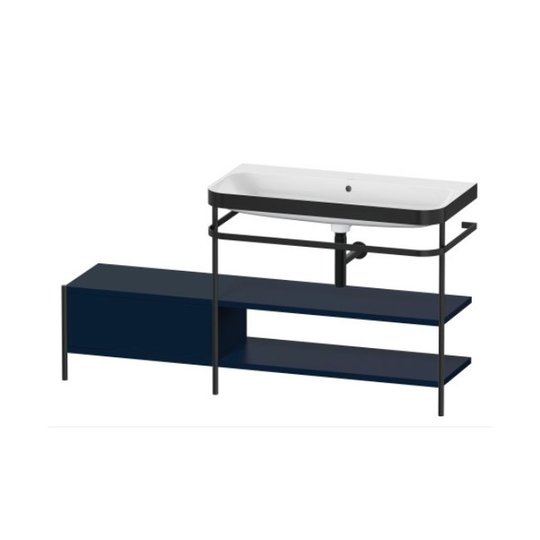 Меблевий комплект з раковиною без отвору і консоллю, 160х49 см, Duravit Happy D. 2 Plus, темно-синій (HP4748N9898) Duravit Меблеві комплекти