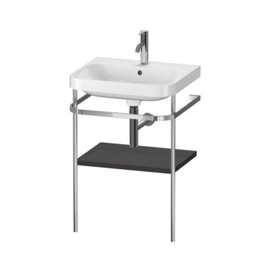 Меблевий комплект з раковиною на 1 отвір і консоллю, 57, 5х49 см, Duravit Happy D. 2 Plus, графіт (HP4835O8080) Duravit Меблеві комплекти