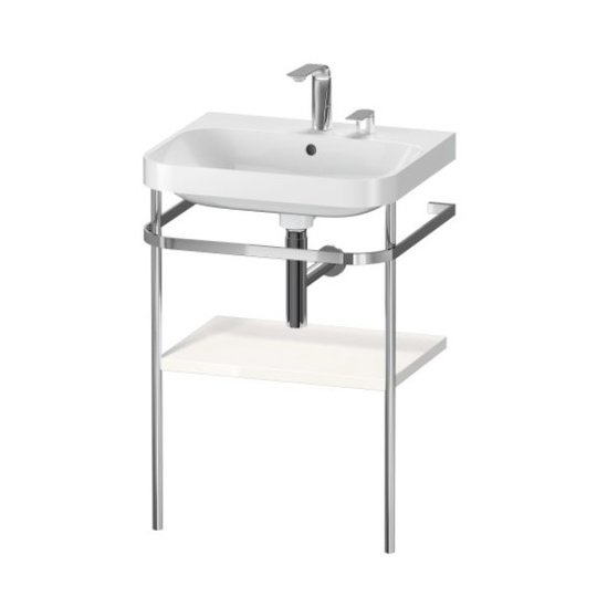 Мебельный комплект с раковиной на 2 отверстия и консолью, 57,5х49 см, Duravit Happy D.2 Plus, белый (HP4835E2222) Duravit Мебельные комплекты