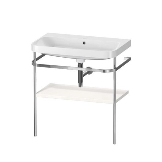 Меблевий комплект з раковиною без отвору і консоллю, 77, 5х49 см, Duravit Happy D. 2 Plus, білий матовий (HP4837N3636) Duravit Меблеві комплекти