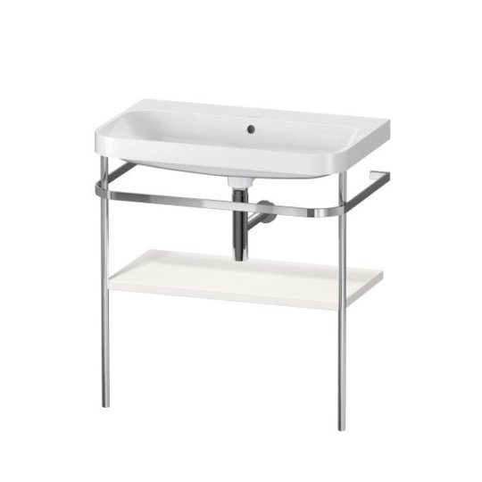 Меблевий комплект з раковиною без отвору і консоллю,77, 5х49 см, Duravit Happy D. 2 Plus, білий шовковисто-матовий (HP4837N3939) Duravit Меблеві комплекти
