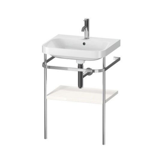 Мебельный комплект с раковиной на 1 отверстие и консолью, 57,5х49 см, Duravit Happy D.2 Plus, белый супер матовый (HP4835O8484) Duravit Мебельные комплекты