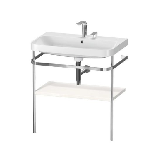 Меблевий комплект з раковиною на 2 отвори і консоллю, 77, 5х49 см, Duravit Happy D. 2 Plus, білий матовий (HP4837E3636) Duravit Меблеві комплекти