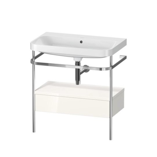 Мебельный комплект с раковиной без отверстия и консолью, 77,5х49 см, Duravit Happy D.2 Plus, белый супер матовый (HP4842N8484) Duravit Мебельные комплекты