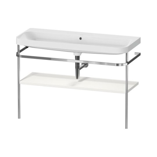 Мебельный комплект с раковиной без отверстия и консолью, 117,5х49 см, Duravit Happy D.2 Plus, белый шелковисто-матовый (HP4839N39390000) Duravit Мебельные комплекты