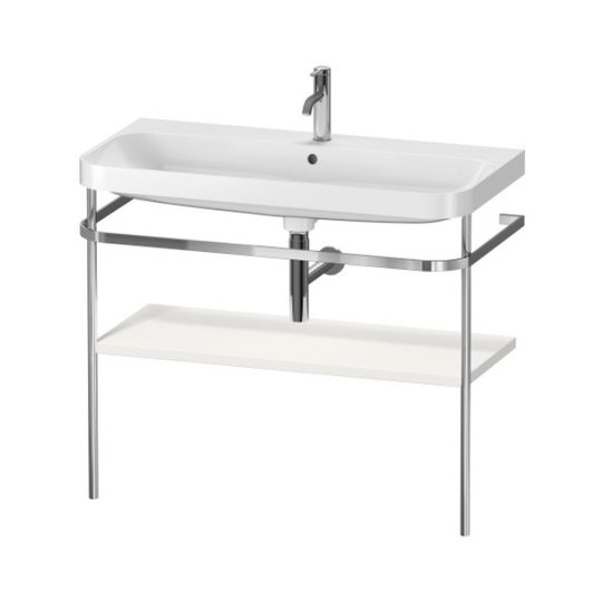 Мебельный комплект с раковиной на 1 отверстие и консолью, 97,5х49 см, Duravit Happy D.2 Plus, белый шелковисто-матовый (HP4838O3939) Duravit Мебельные комплекты