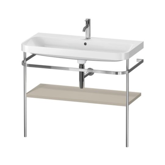 Мебельный комплект с раковиной на 1 отверстие и консолью, 97,5х49 см, Duravit Happy D.2 Plus, серо-коричневый (HP4838O6060) Duravit Мебельные комплекты