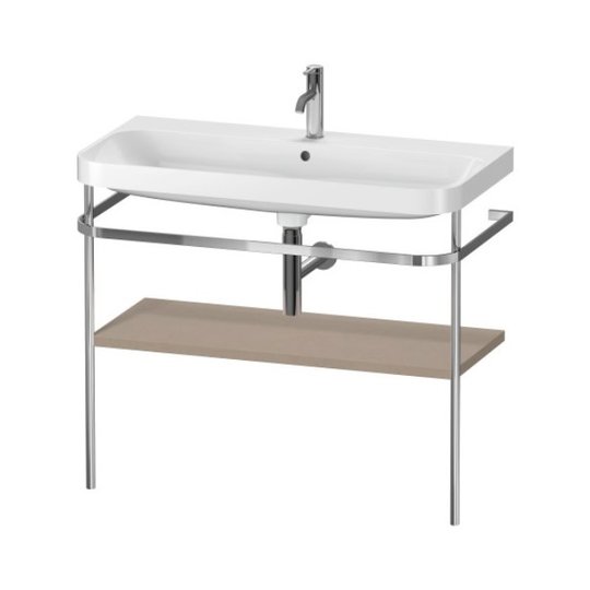 Мебельный комплект с раковиной на 1 отверстие и консолью, 97,5х49 см, Duravit Happy D.2 Plus, льняной декор (HP4838O7575) Duravit Мебельные комплекты