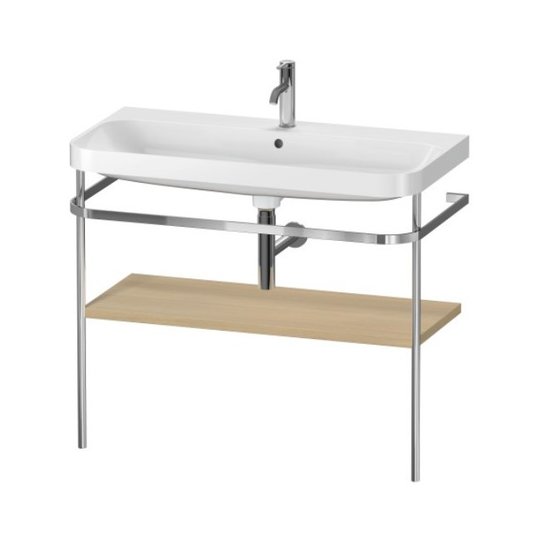 Меблевий комплект з раковиною на 1 отвір і консоллю, 97, 5х49 см, Duravit Happy D. 2 Plus, дуб (HP4838O7171) Duravit Меблеві комплекти