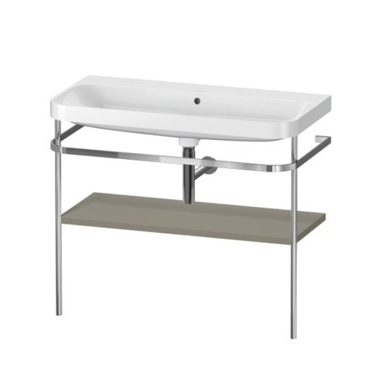 Мебельный комплект с раковиной без отверстия и консолью, 97,5х49 см, Duravit Happy D.2 Plus, серый камень (HP4838N9292) Duravit Мебельные комплекты