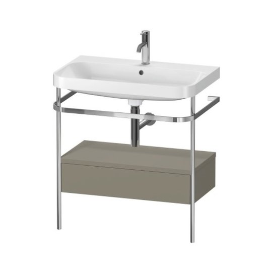Меблевий комплект з раковиною на 1 отвір і консоллю, 77, 5х49 см, Duravit Happy D. 2 Plus, сірий камінь (HP4842O9292) Duravit Меблеві комплекти