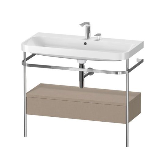 Меблевий комплект з раковиною на 2 отвори і консоллю, 97, 5х49 см, Duravit Happy D. 2 Plus, лляної декор (HP4843E7575) Duravit Меблеві комплекти