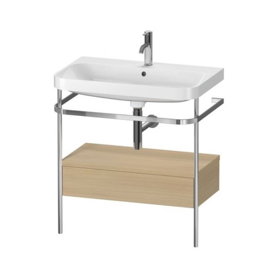Мебельный комплект с раковиной на 1 отверстие и консолью, 77,5х49 см, Duravit Happy D.2 Plus, дуб (HP4842O7171) Duravit Мебельные комплекты