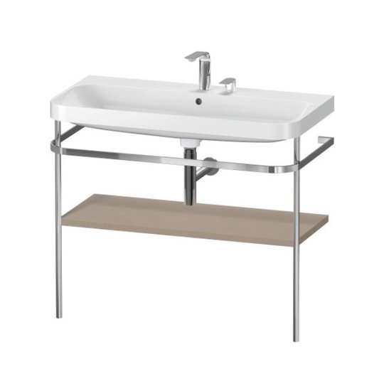 Меблевий комплект з раковиною на 2 отвори і консоллю, 97, 5х49 см, Duravit Happy D. 2 Plus, лляної декор (HP4838E7575) Duravit Меблеві комплекти
