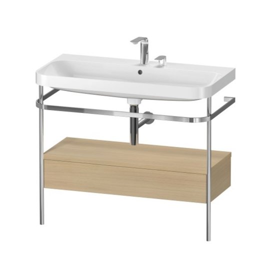 Меблевий комплект з раковиною на 2 отвори і консоллю, 97, 5х49 см, Duravit Happy D. 2 Plus, дуб (HP4843E7171) Duravit Меблеві комплекти