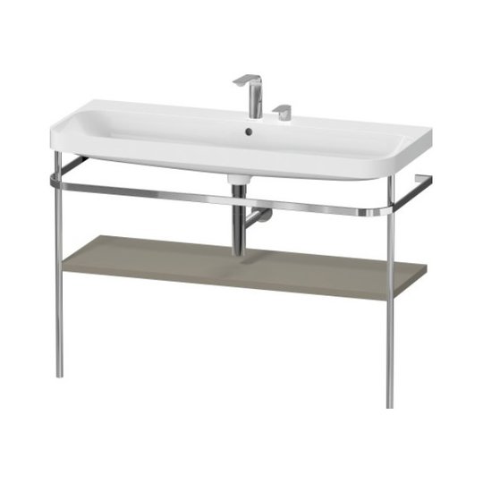Мебельный комплект с раковиной на 2 отверстия и консолью, 117,5х49 см, Duravit Happy D.2 Plus, серый камень (HP4839E92920000) Duravit Мебельные комплекты