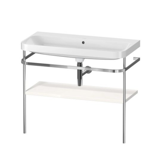 Меблевий комплект з раковиною без отвору і консоллю, 97, 5х49 см, Duravit Happy D. 2 Plus, білий (HP4838N2222) Duravit Меблеві комплекти