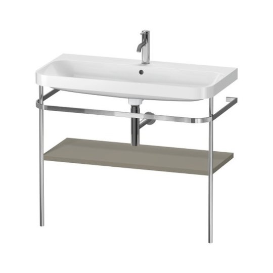 Мебельный комплект с раковиной на 1 отверстие и консолью, 97,5х49 см, Duravit Happy D.2 Plus, серый камень (HP4838O9292) Duravit Мебельные комплекты