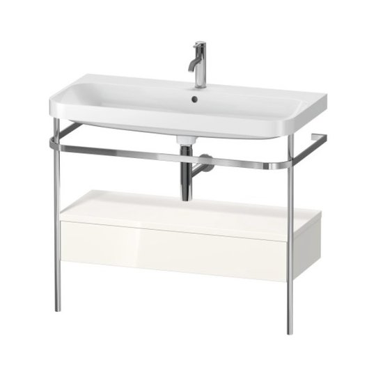 Меблевий комплект з раковиною на 1 отвір і консоллю, 97, 5х49 см, Duravit Happy D. 2 Plus, білий (HP4843O2222) Duravit Меблеві комплекти