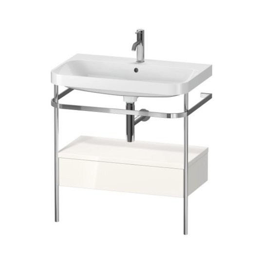 Мебельный комплект с раковиной на 1 отверстие и консолью, 77,5х49 см, Duravit Happy D.2 Plus, белый (HP4842O2222) Duravit Мебельные комплекты