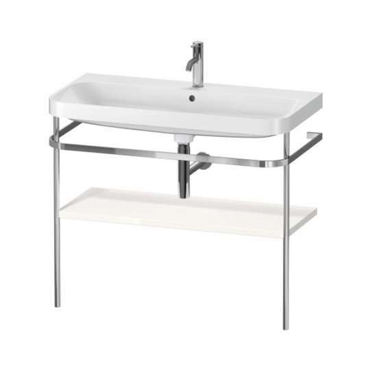 Мебельный комплект с раковиной на 1 отверстие и консолью, 97,5х49 см, Duravit Happy D.2 Plus, белый матовый (HP4838O3636) Duravit Мебельные комплекты