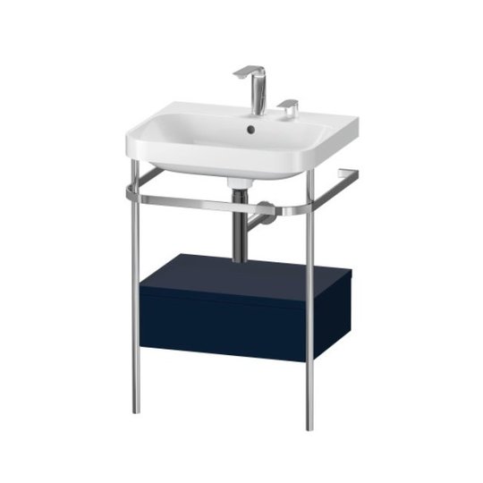 Меблевий комплект з раковиною на 2 отвори і консоллю, 57, 5х49 см, Duravit Happy D. 2 Plus, темно-синій (HP4840E9898) Duravit Меблеві комплекти