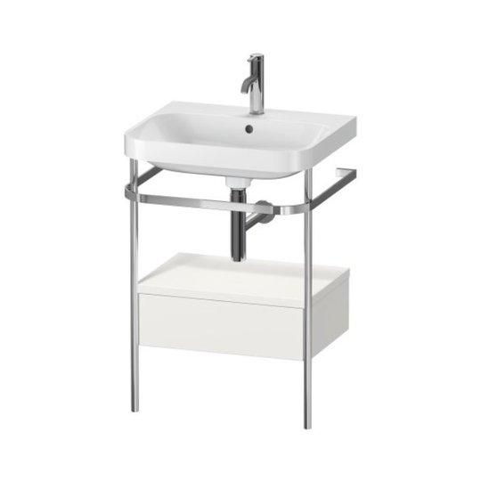 Меблевий комплект з раковиною на 1 отвір і консоллю,57, 5х49 см, Duravit Happy D. 2 Plus, білий супер матовий (HP4840O3939) Duravit Меблеві комплекти