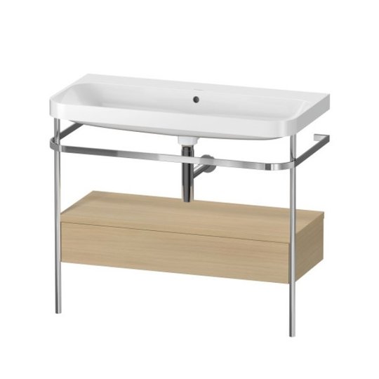 Меблевий комплект з раковиною без отвору і консоллю, 97, 5х49 см, Duravit Happy D. 2 Plus, дуб (HP4843N7171) Duravit Меблеві комплекти