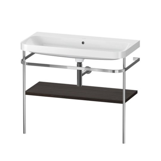 Мебельный комплект с раковиной без отверстия и консолью, 97,5х49 см, Duravit Happy D.2 Plus, орех (HP4838N6969) Duravit Мебельные комплекты