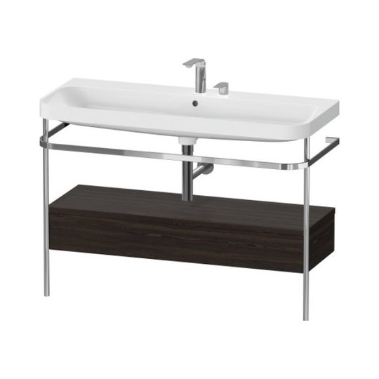 Мебельный комплект с раковиной на 2 отверстия и консолью, 117,5х49 см, Duravit Happy D.2 Plus, орех (HP4844E69690000) Duravit Мебельные комплекты