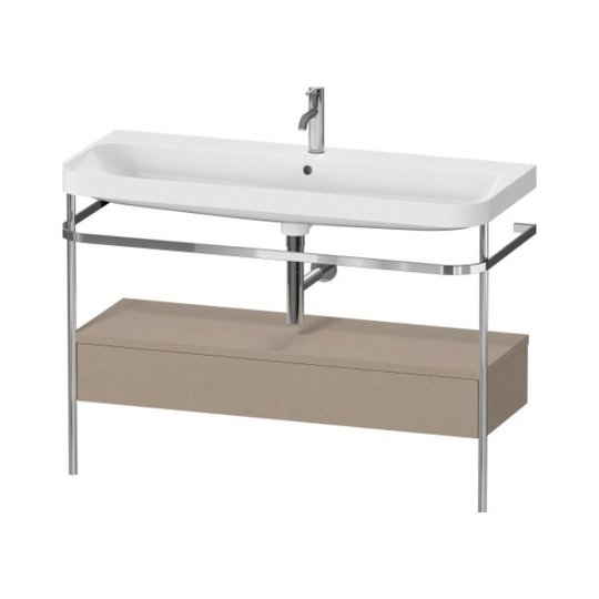 Мебельный комплект с раковиной на 1 отверстие и консолью, 117,5х49 см, Duravit Happy D.2 Plus, льняной декор (HP4844O75750000) Duravit Мебельные комплекты