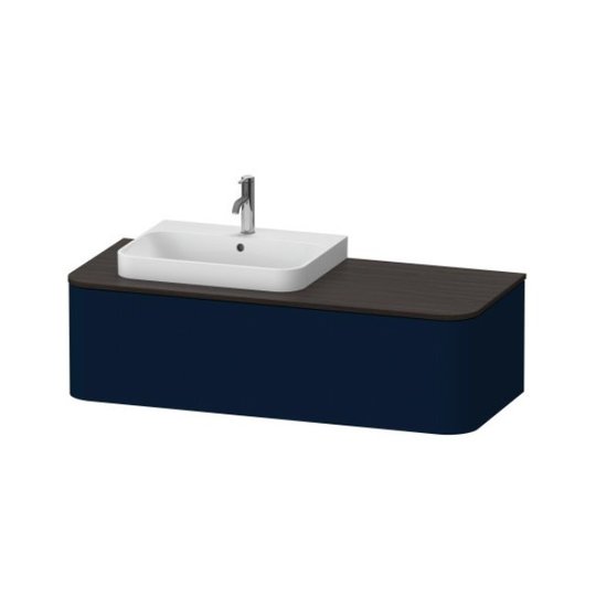 Тумба подвесная под раковину слева 130х55 см Duravit Happy D.2 Plus, темно-синий (HP4932L9898) Duravit Тумбы