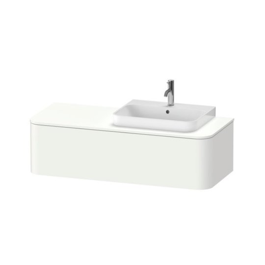 Тумба підвісна під раковину праворуч 130х55 см Duravit Happy D. 2 Plus, білий матовий (HP4932R3636) Duravit Тумби