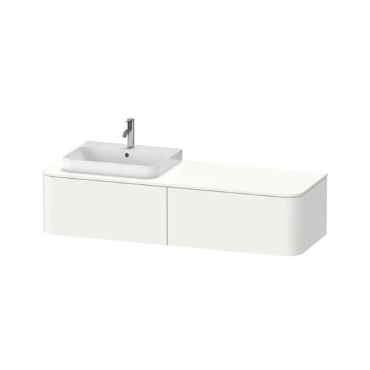 Тумба підвісна під раковину зліва 160х55 см Duravit Happy D. 2 Plus, білий супер матовий (HP4934L8484) Duravit Тумби