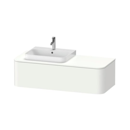 Тумба подвесная под раковину слева 130х55 см Duravit Happy D.2 Plus, белый супер матовый (HP4932L8484) Duravit Тумбы